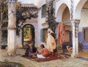 Arab or Arabic people and life. Orientalism oil paintings  339